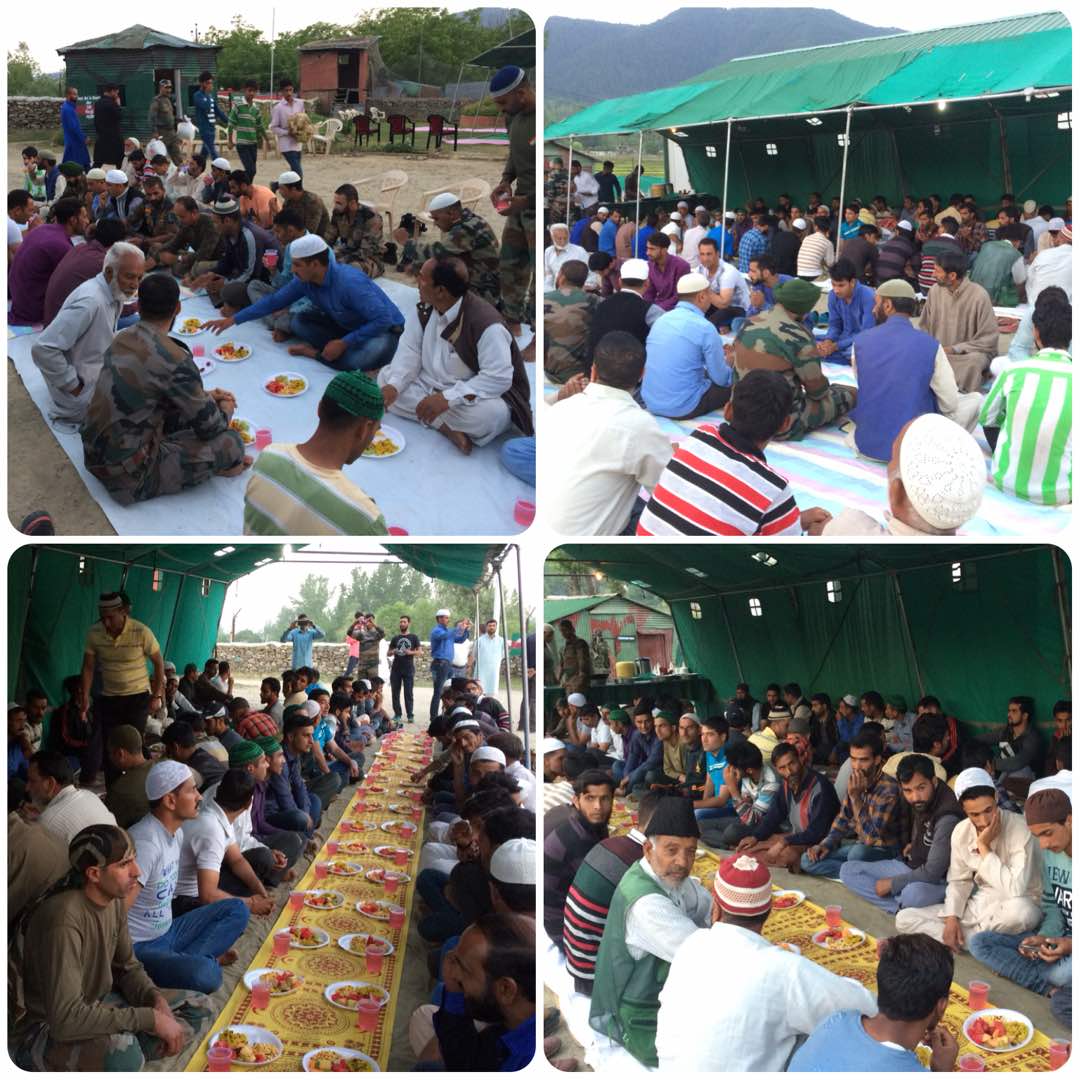 sushtany's tweet photo. #IndianArmy always leading by example in maintaining Religious harmony. "Iftar" with locals is held daily across various locations #kashmir https://t.co/5N5BU4HYn5