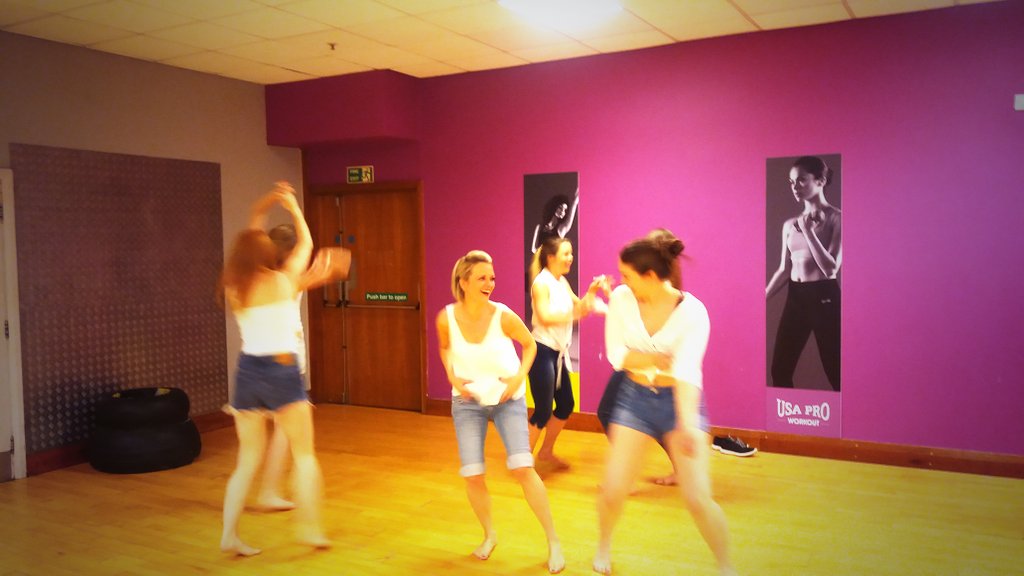 JadeCheerCo's tweet photo. What a fab #dirtydancing hen do...nobody puts Louise in the corner! @CheerleadingCo #manchesterhenparty https://t.co/uYpou2GgkV
