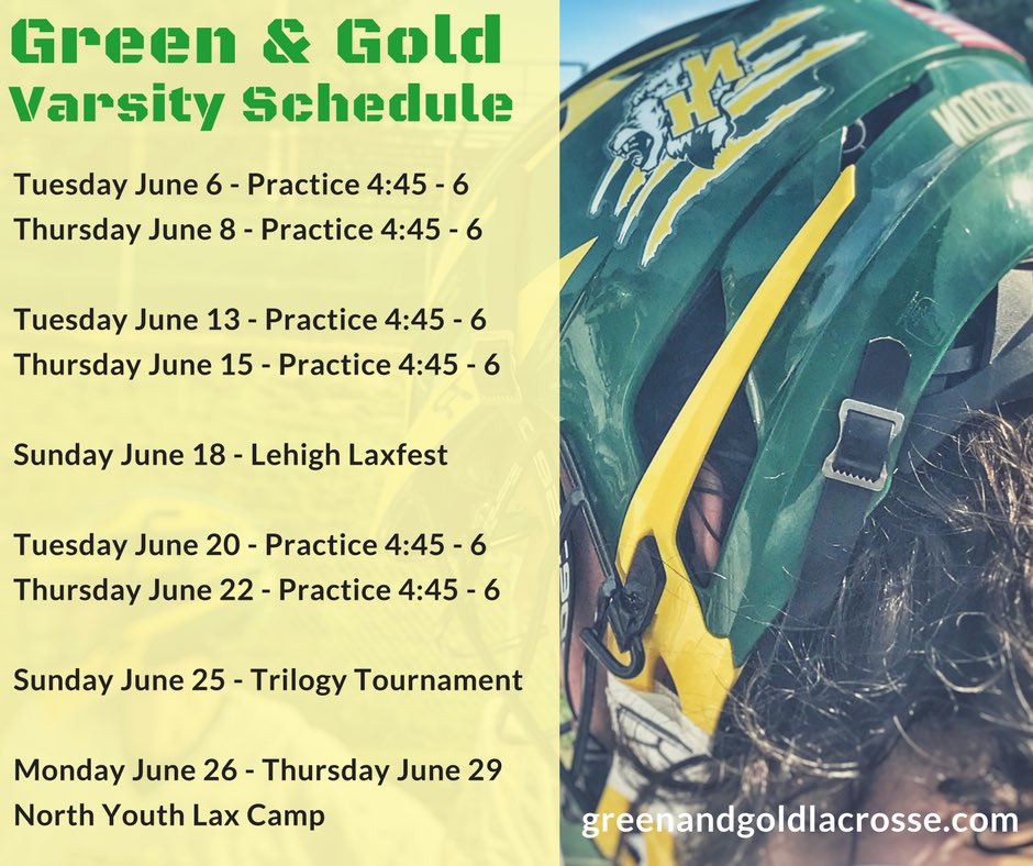 GreenGoldLax's tweet photo. GREEN&amp;GOLD SUMMER starts this week. Check here for all updates. Email Coach Waldron waldrongg@gmail with any conflicts or questions. https://t.co/4njGYQ4Lds