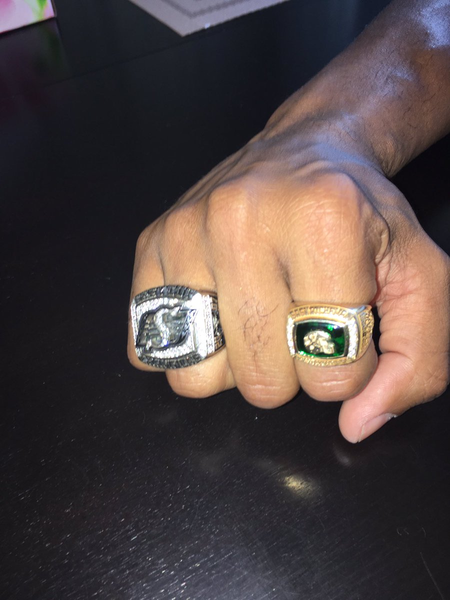 mattdshow's tweet photo. I don't always wear my Grey Cup....or Plaza of Honour Rings,but when I do...it's the start of a new Season. 

#Mostinterestingfanintheworld https://t.co/VkRsTmA2U4