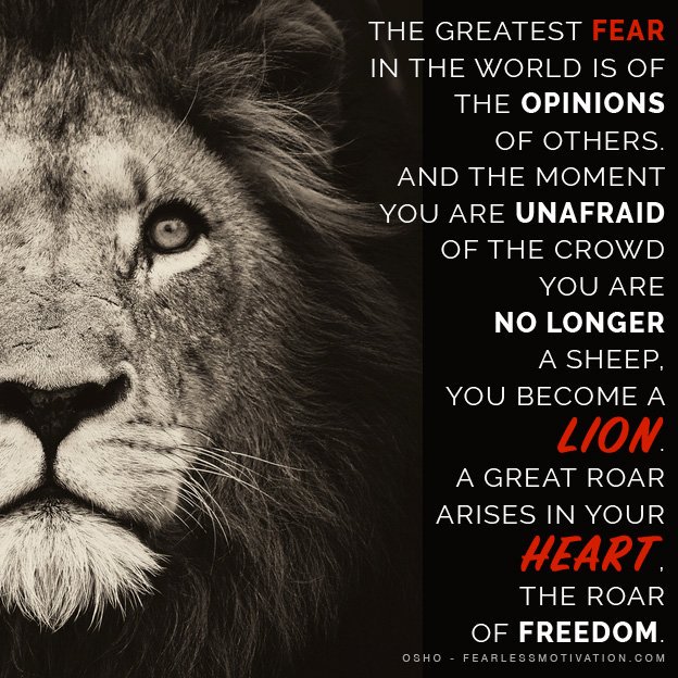 Fearless Motivation on Twitter: "The greatest fear in the world is of