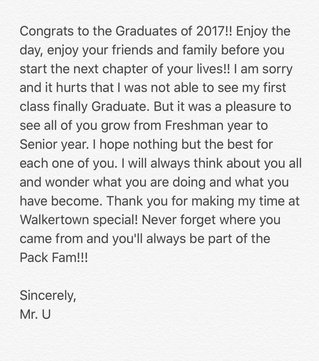 WHSPackBball's tweet photo. Congrats Class of 2017! #OnePack https://t.co/XB1lfWOKUd