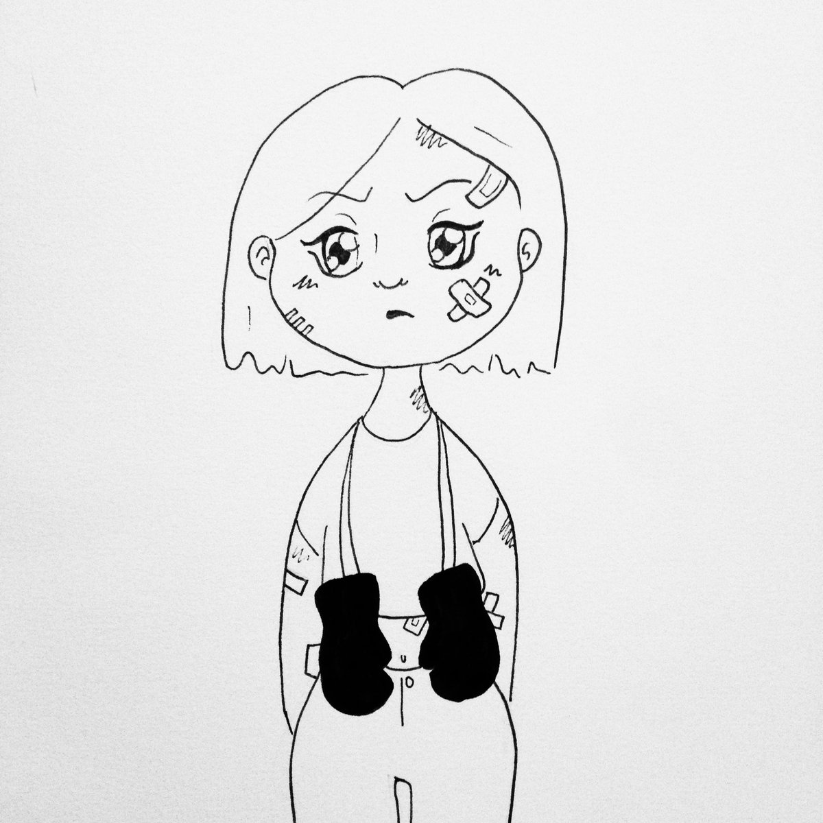 Mandthedoodles's tweet photo. How everyday day feels when you're #fighting #depression 

#mentalhealth #mentalillness #doodle #drawing #dessin #art #fighter #NeverQuit https://t.co/m7udUi9f6n