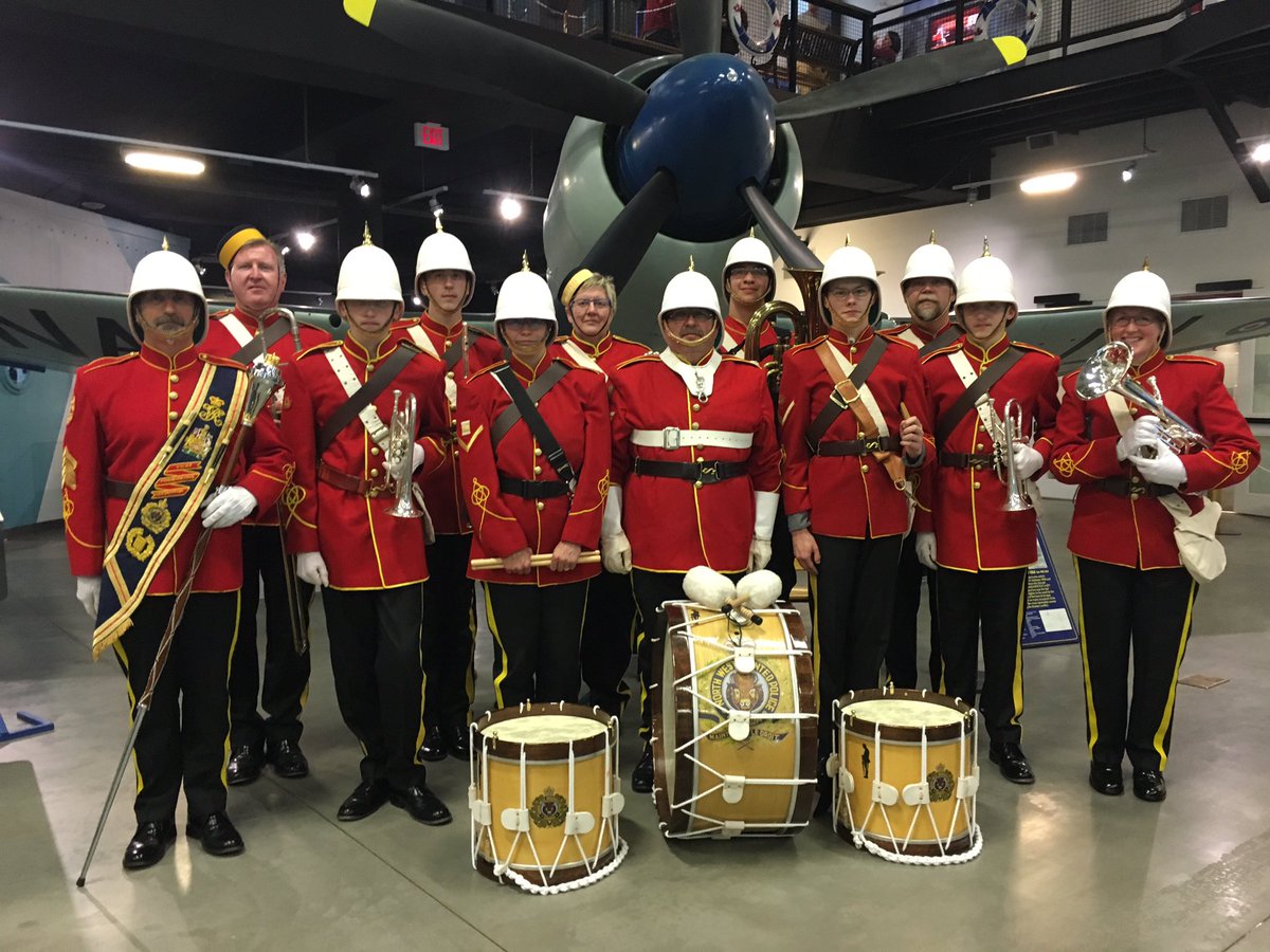 Playing in the hanger <a href="/TMM_yyc/">The Military Museums</a> was such an honor today! <a href="/nwmpca/">NWMPCA</a> band #historymatters #yyc #nwmp #summerskirmish