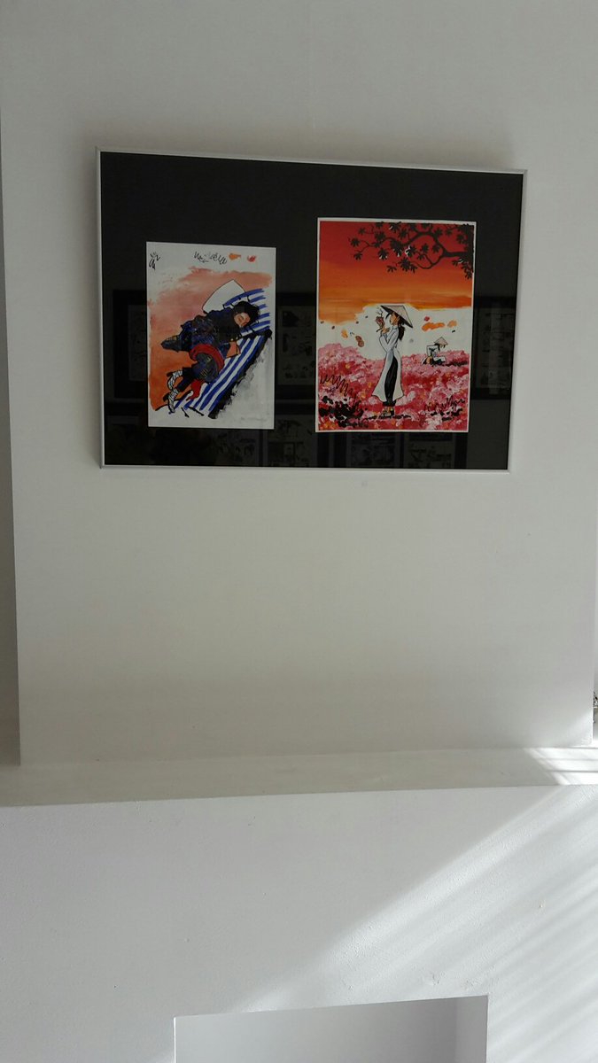 In Het Beeldverhaal Amsterdam wis werk van stripmaker Mark Hendriks (oa Tibet)  en te koop.