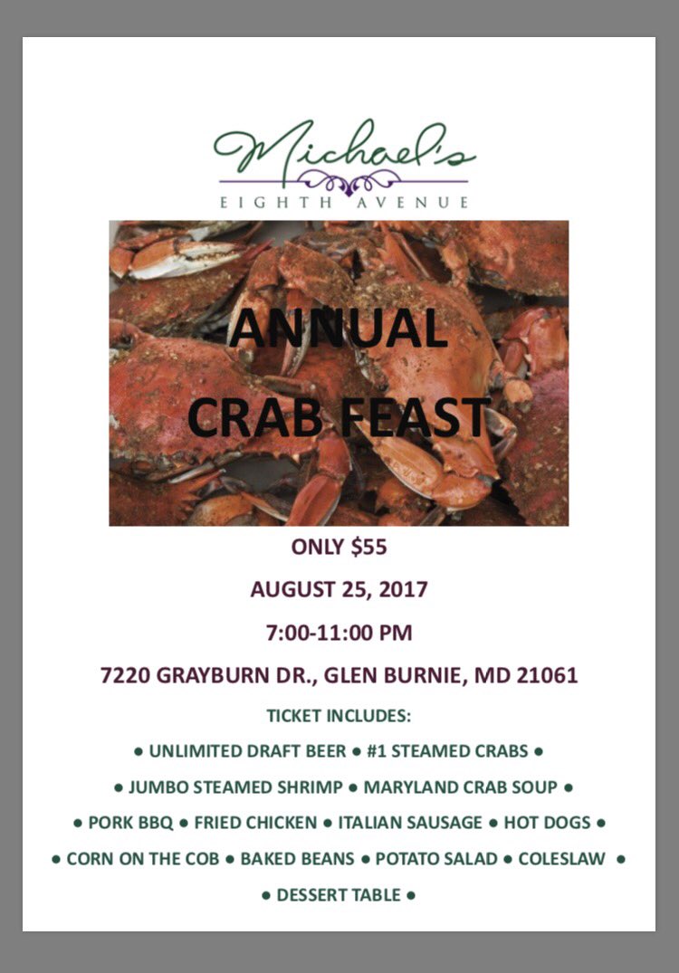 OnederfulScents's tweet photo. 🚨🎉🚨#Crabfest #CHFcheer #2Dates #June30 #August25 #AllYouCanEat #1SteamCrabs #PurchaseYourTicketToday #SupportCHFcheer $55 per ticket 🚨🎉🚨 https://t.co/Rce0m8PLhl