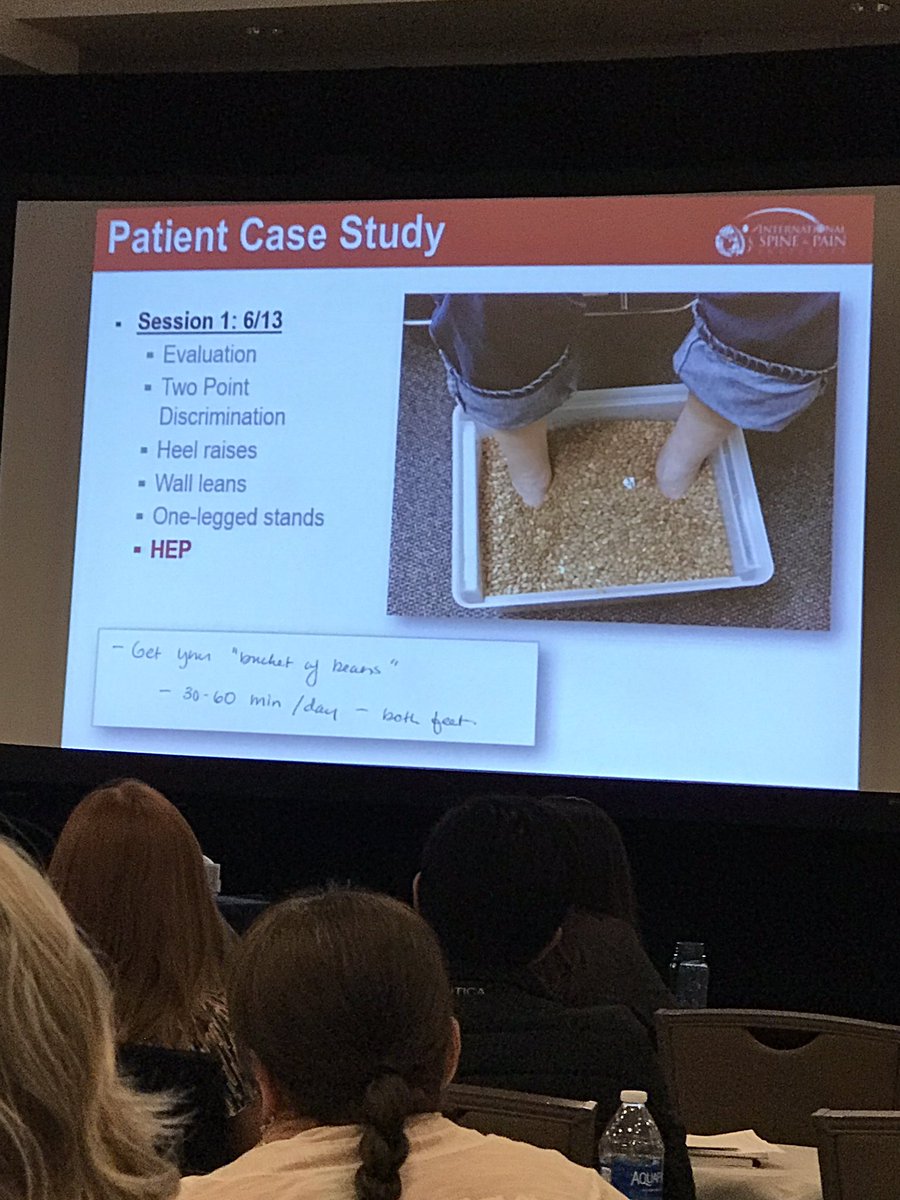 kandes234's tweet photo. Sensory training with peripheral neuropathy patients has been very successful as long as you stress being intentional.  
#ISPI2017 #pain https://t.co/TDciJsyhKO