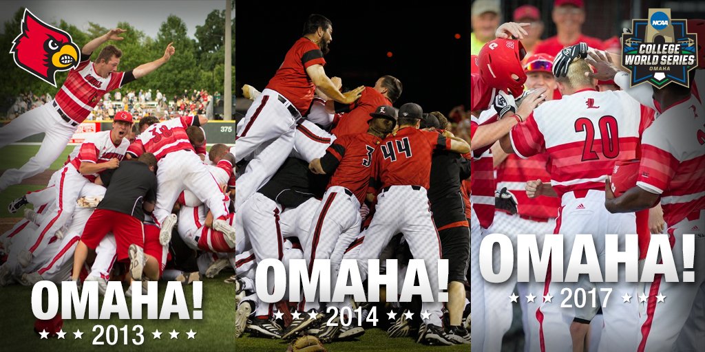 LouisvilleBSB's tweet photo. This marks Louisville's 4th @NCAACWS appearance and 3rd in five years, all within the last 11 seasons ('07, '13, '14, '17)! #L1C4  #NCAACWS https://t.co/2JKXv4TmyI