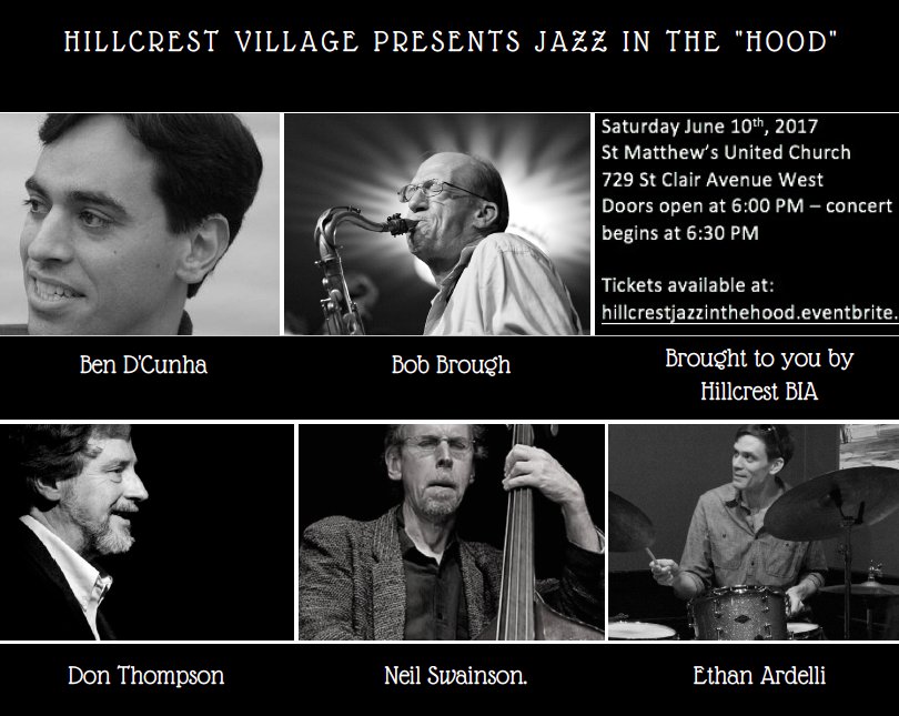 Jazz in the Hood concert is tonight, doors open at 6 pm! Tickets are still available on Eventbrite --> ow.ly/VmVy30chZJG #StClairWest