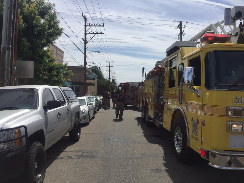 VisaliaFire's tweet photo. VFD crews extinguished a fire contained to a heat exchanger machine at Mission Linen earlier this morning.  All employees got out safely. https://t.co/xz0wFHh9rw