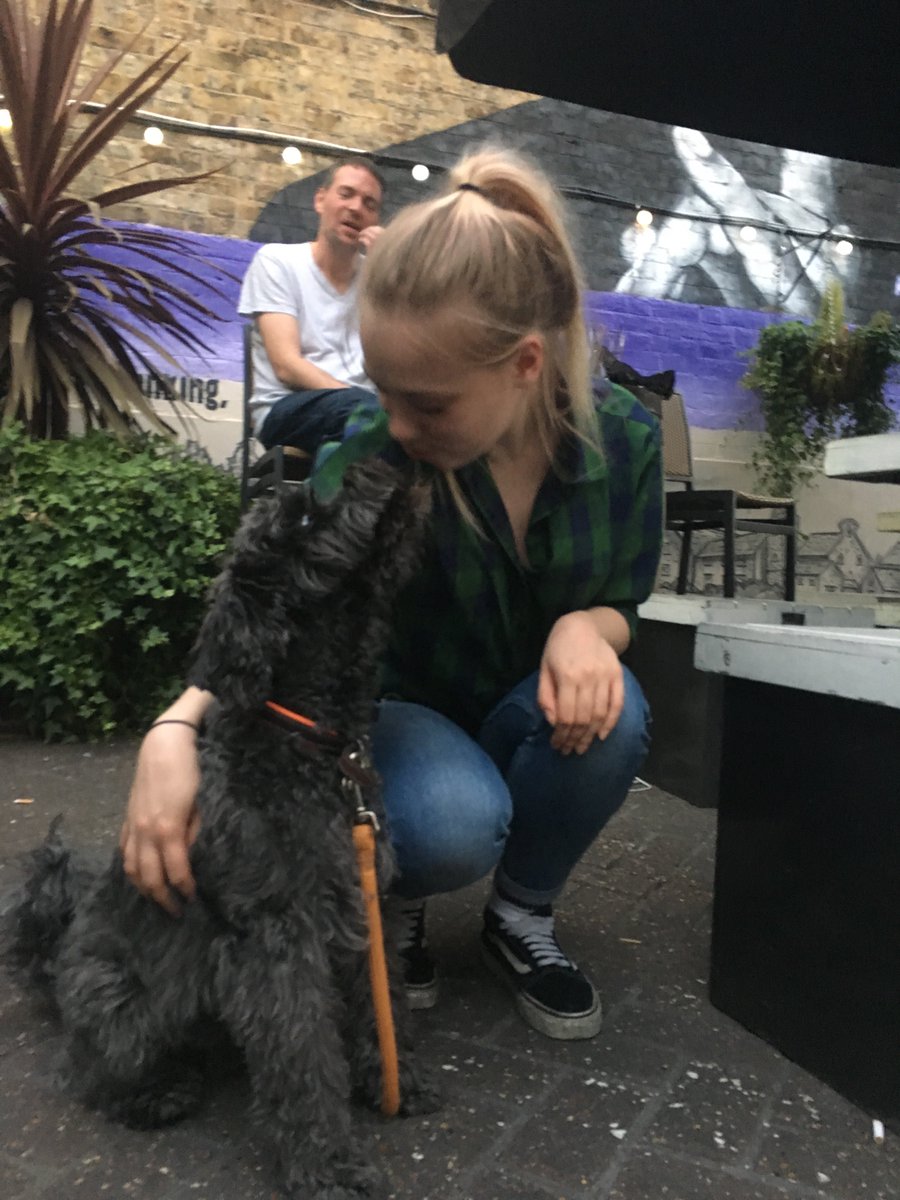 benjy_dog's tweet photo. My first kiss ❤️ https://t.co/DTTSd6rO5j