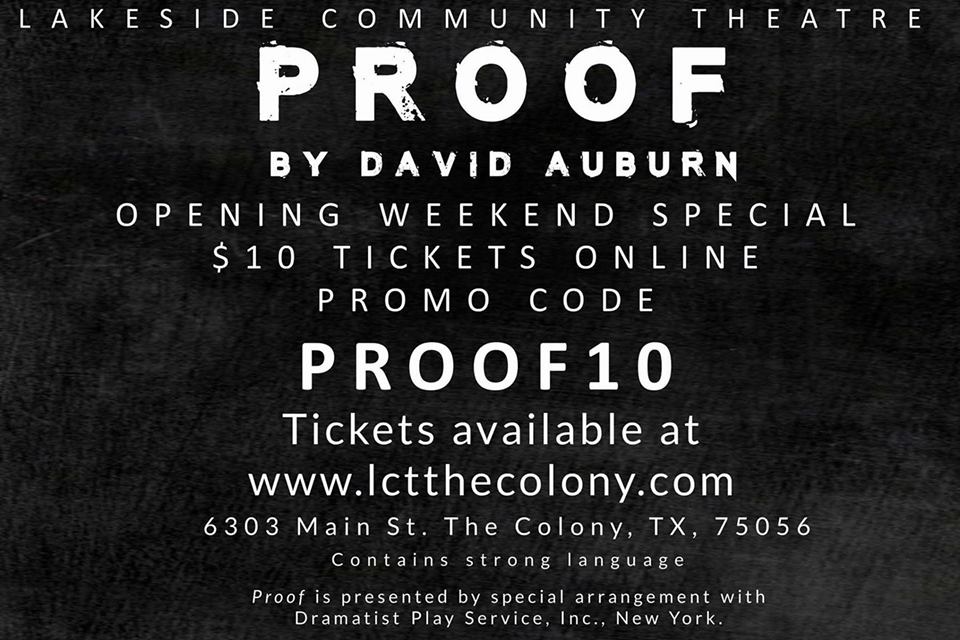 LCTThecolony's tweet photo. Don't miss PROOF tonight at LCT, 8pm! Tickets and info at https://t.co/LrwinZInTi! *Contains strong language #lctproof https://t.co/g20pOskgta