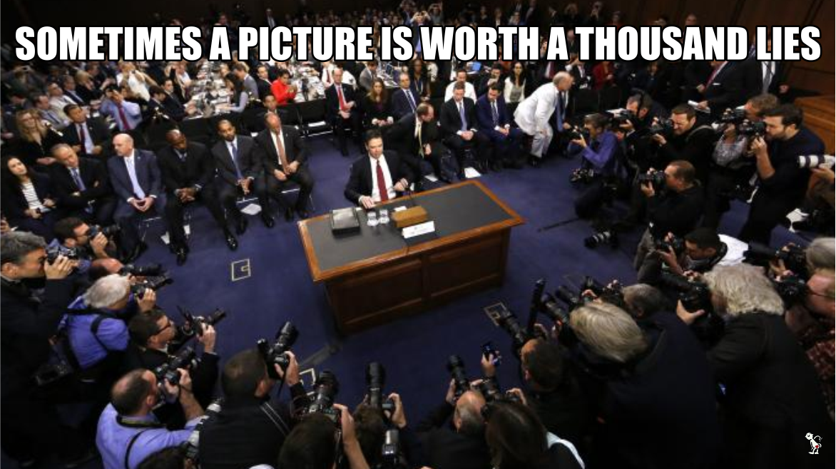 Sometimes a picture is worth a thousand lies...
#Comey #ComeyTestimony #ComeyHearings