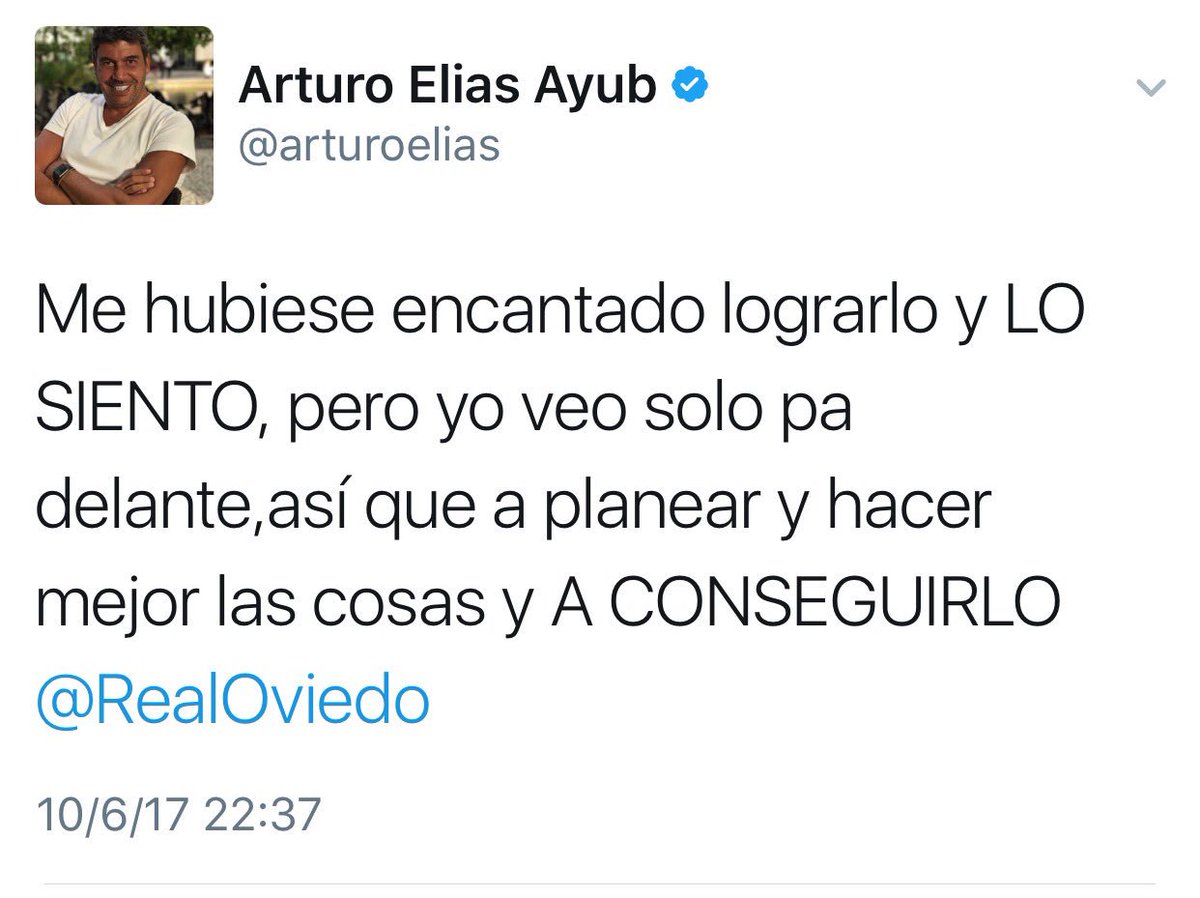 Asturias en Juego ⚽ (@asturiasenjuego) on Twitter photo Tras la finalización del partido #ElcheRealOVIEDO mensaje de <a href="/arturoelias/">Arturo Elias Ayub</a> en Twitter #RealOVIEDO Tras la finalización del partido #ElcheRealOVIEDO mensaje de <a href="/arturoelias/">Arturo Elias Ayub</a> en Twitter #RealOVIEDO
