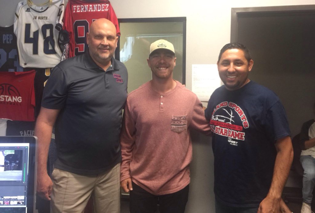 SportswithPep's tweet photo. "Little Troy Percival" Ryan Lillie joined us on @Inland_Sports! Good luck in #MLBDraft! https://t.co/PIYg5lou3H https://t.co/cT5bZWI5pU