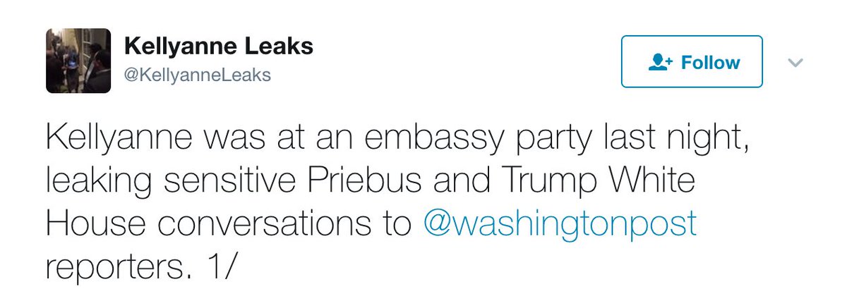 thehill's tweet photo. Anonymous Twitter account tweets overheard Kellyanne Conway conversation https://t.co/jLgGOSeVFc https://t.co/7ttFVF5twR