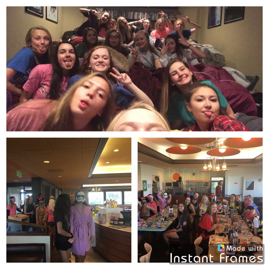 First sleepover/kidnapping of the year!! #varsitypoms #18andproud