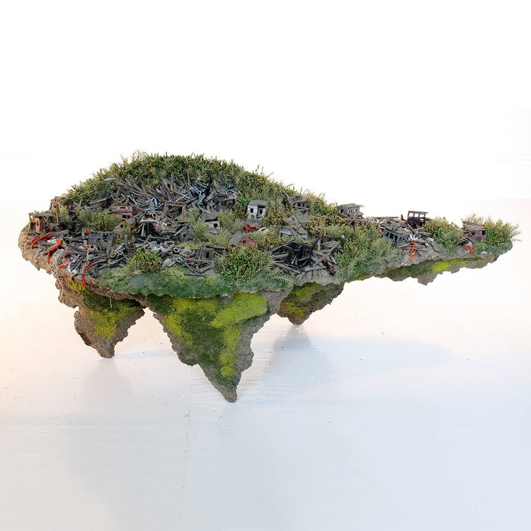 "The decayed homes and buildings and overgrown lots replace memories of my childhood." Artist: Sandra Osip Web: sandraosip.com #art