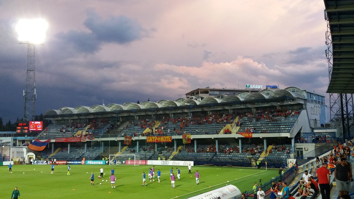 christopher7590's tweet photo. International #groundhopping @FIFAWorldCup qualifier Montenegro v Armenia at Gradski Stadion the home of @FK_Buducnost_PG #MNEARM https://t.co/xkWCV5fb3h