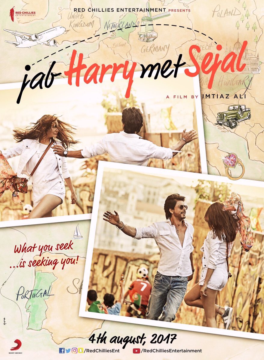 SRKUniverseAz's tweet photo. Siz ki Shah'in Anushka Sharma ile olan yeni filminin adini bilirsiz😻
#JabHarryMetSejal #JabHarryMetSejalAug4 https://t.co/jzAuwUQLsS