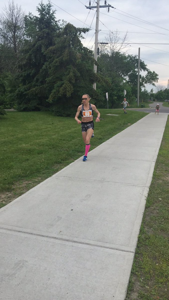 First female coming in for the 10K!! Thank you runners!