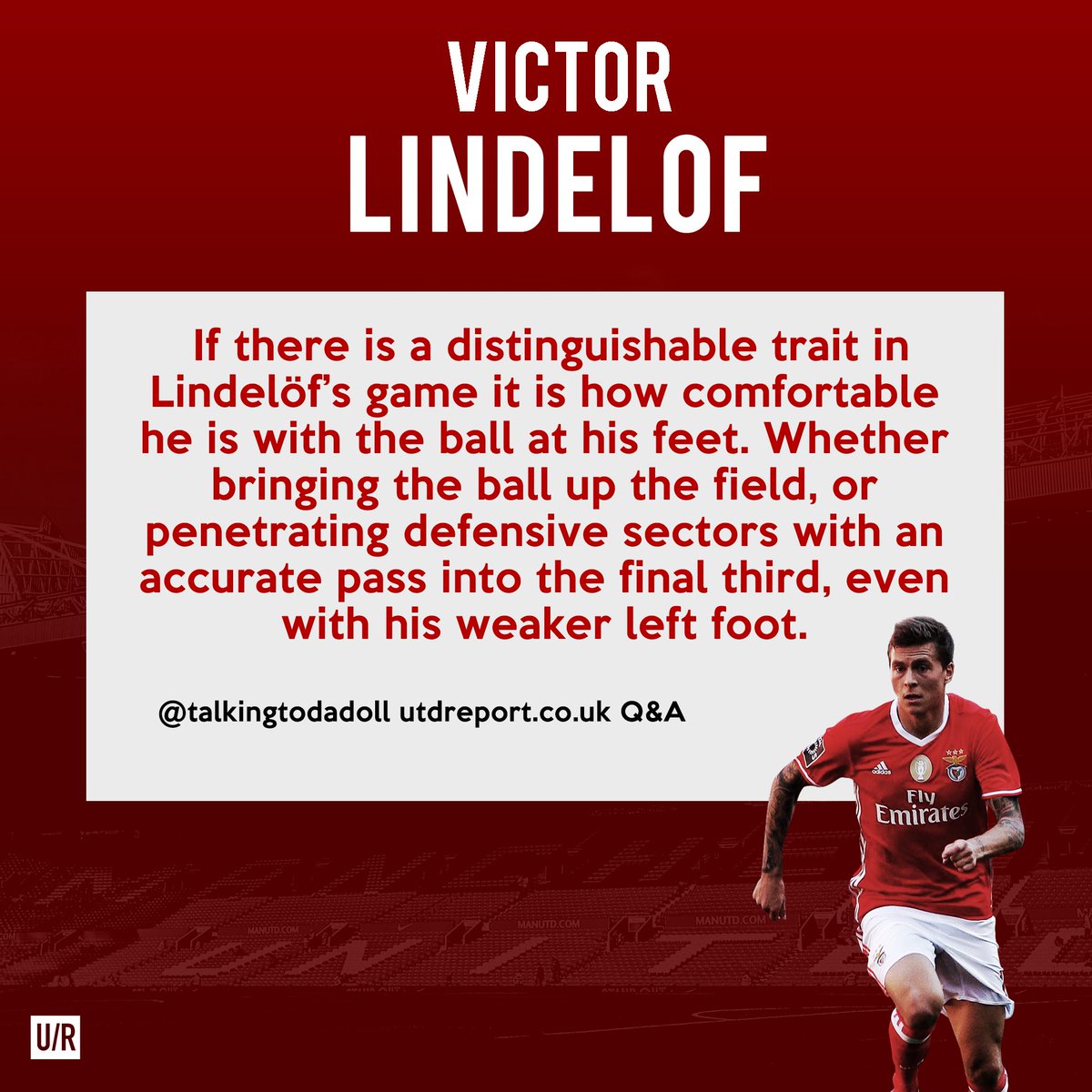 utdreport's tweet photo. Victor Lindelof, ball-playing centre-back? https://t.co/Zl1lbznz6o https://t.co/SZ9Xw6fCwO