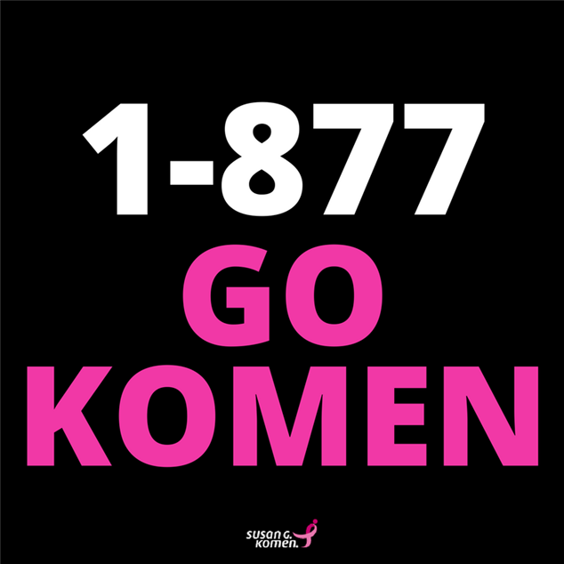 komenAZ's tweet photo. Call the Breast Cancer Clinical Trial Information Helpline for questions, support &amp; information you may have about yourself or a loved one. https://t.co/QfCXrDYuFF