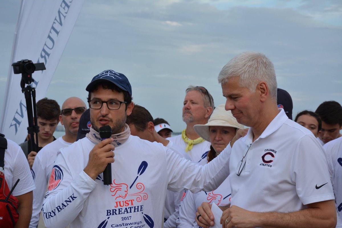 ColumbusHS_Mia's tweet photo. Say a little 🙏🏼 for the  @CAC4ACS  and Columbus faculty and alumni who left this morning on the 7 day, 160 mile tour to Key West! #CPride https://t.co/CkFTIMh6JA