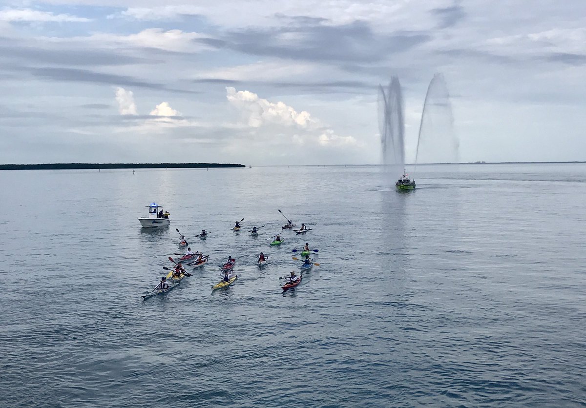 ColumbusHS_Mia's tweet photo. Say a little 🙏🏼 for the  @CAC4ACS  and Columbus faculty and alumni who left this morning on the 7 day, 160 mile tour to Key West! #CPride https://t.co/CkFTIMh6JA