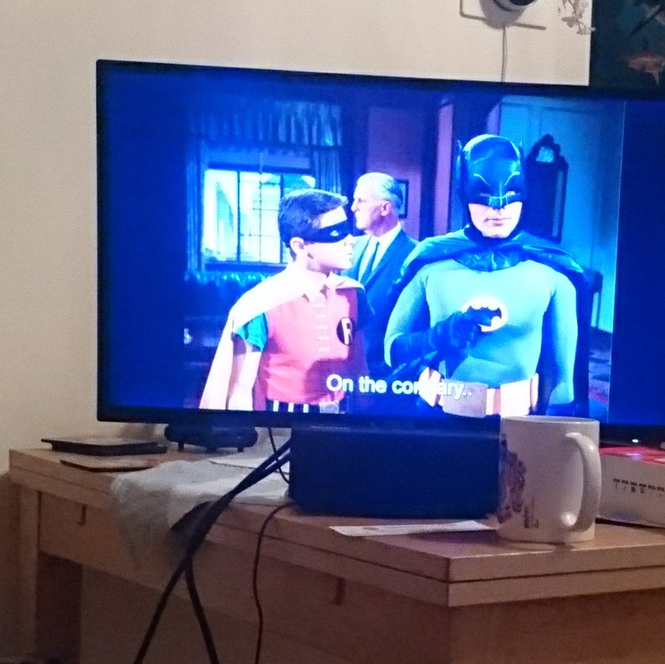 lilla_ninni's tweet photo. The obvious choice of entertainment this evening. 😢
#RIPAdamWest #myfirstbatman
#Batman 🦇 https://t.co/HF2pEMYtzd