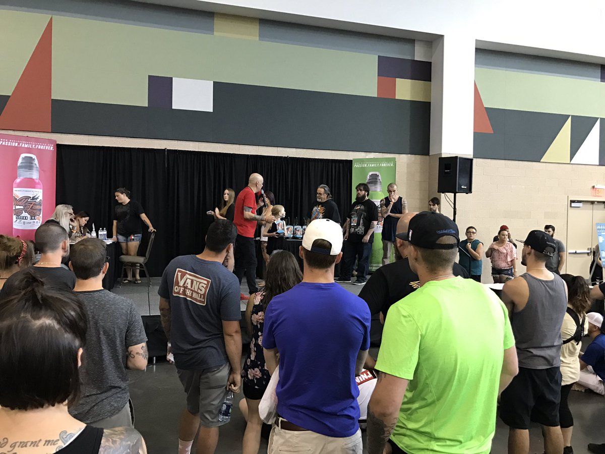InkAndArms's tweet photo. Tattoo contests goin' down as we speak on the main stage! #InkAndArms https://t.co/tCpBZmDE6D