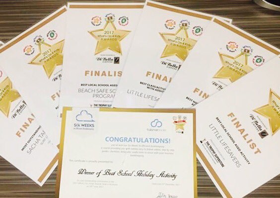 #AWARD: Great result for our Little Lifesavers program, taking our 'Best School Holiday Program' at last night's <a href="/whatson4Aus/">What's On 4 Kids AU/NZ</a> Kids Awards!🎉😃