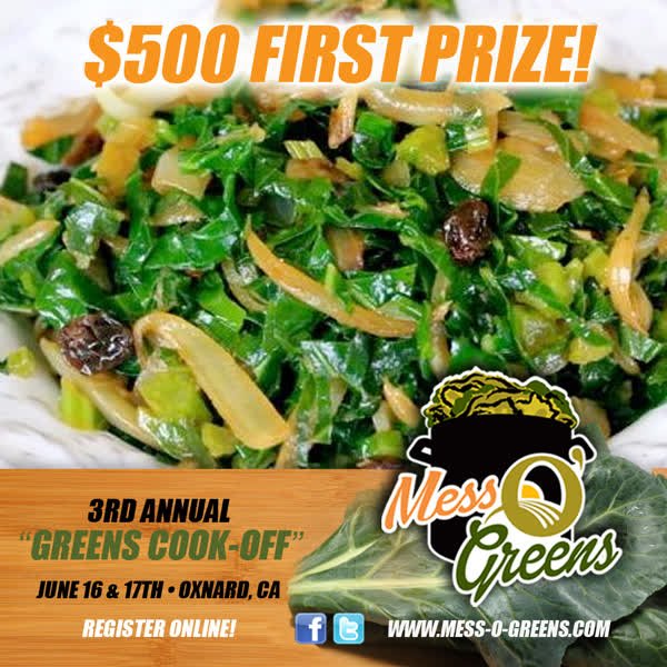 First prize for our greens cook-off wins $500! Sign up today! #California #HealthyEating qoo.ly/fpvcq