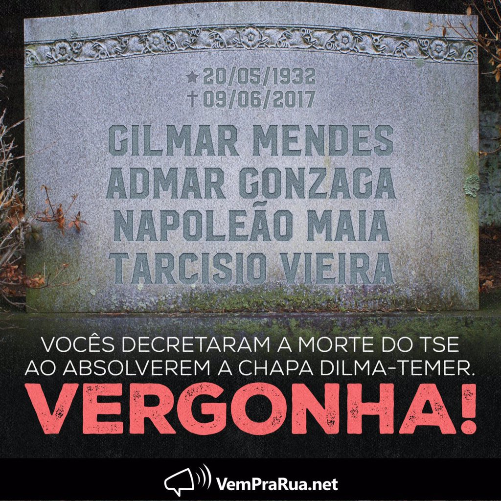 LuttiLippe's tweet photo. @gilmarmendes #RipTSE https://t.co/AhVxnu0FWg