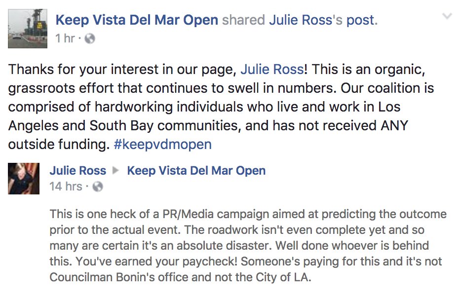 keepPDRmoving's tweet photo. #grassroots #communityactivism #roadgate #playadelrey #southbaycities We care about creating safe environments for all w/o reducing lanes! https://t.co/aKqGPeBCI2