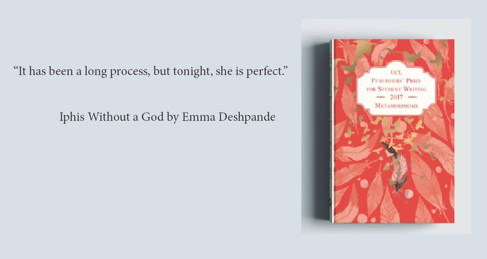 PubPrize2017's tweet photo. The date of the launch is approaching! Today, we have 'Iphis Without a God' by the talented Emma Deshpande! https://t.co/6WAiKnkzFZ