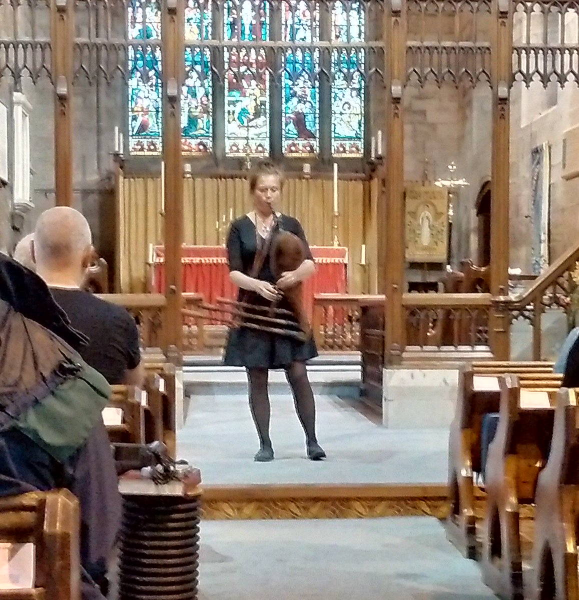Next up at the <a href="/BagpipeSociety/">Bagpipe Society</a>'s #Blowout concert, Cätlin Mägi plays us some #Estonian #bagpipe tunes.