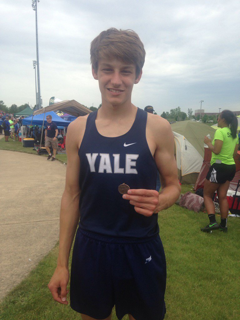 YaleHigh's tweet photo. Congratulations Justin Kudera on your 8th place finish in the 400 at the state finals!! https://t.co/DPQpLNyOs5