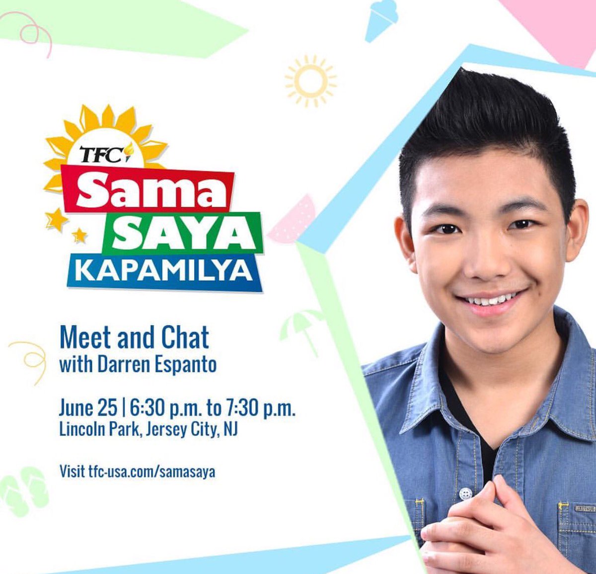 Darrenatics_UAE's tweet photo. Makibonding with our Kapamilya Teen Idol @darrenespanto1 diyan sa New Jersey! 🇺🇸🇺🇸🇺🇸 #TFCSamaSaya2017 #phindependence2017 https://t.co/d6vcfkCEbo