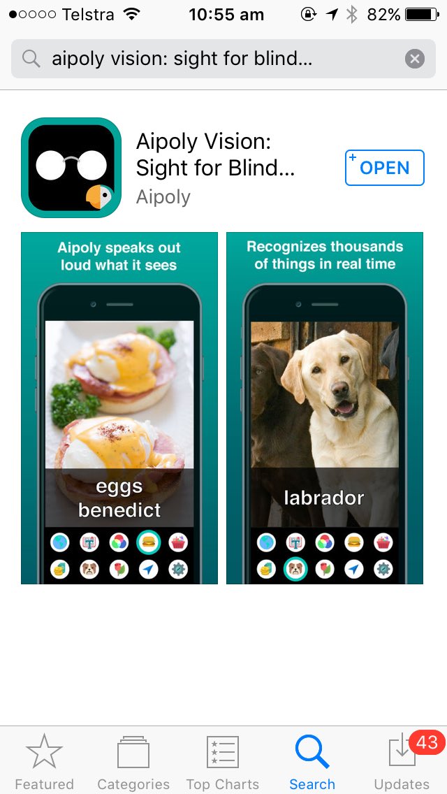 TheMissNicolina's tweet photo. Aipoly Vision app is a fantastic innovation by @maritacheng for the vision impaired #brismakerfest #2017CLICK @SLQedge Well done π https://t.co/KELC4UIkPP