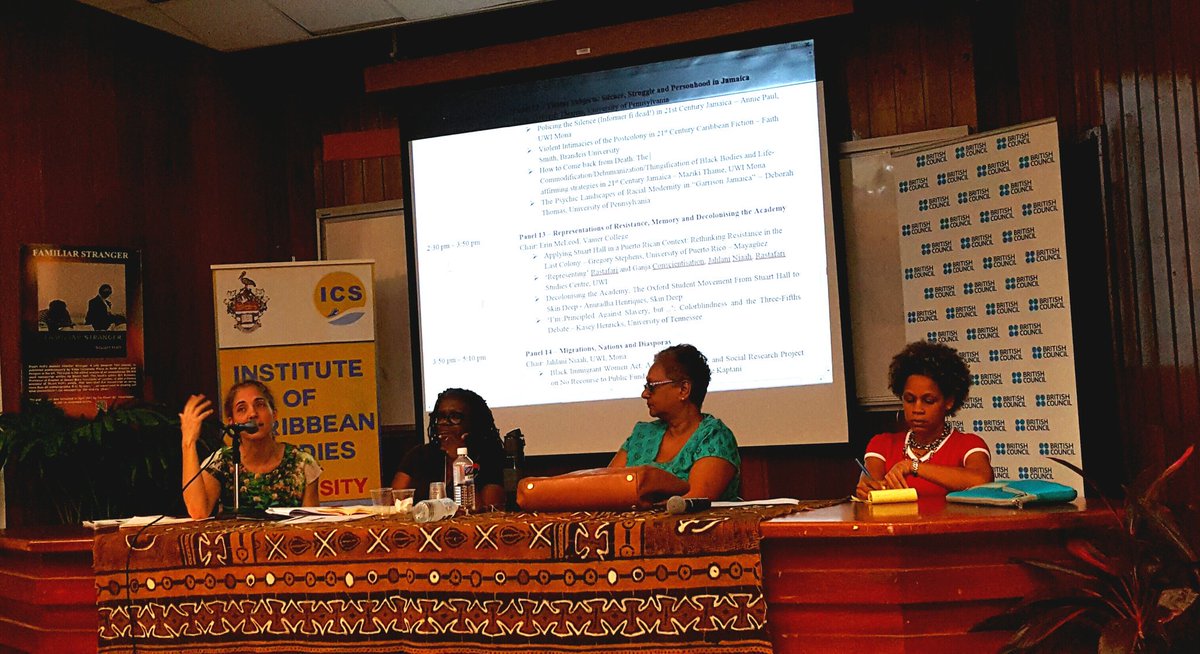 latoyanugent's tweet photo. Loved this panel on violent subjects: silence, struggle and personhood in Jamaica. Dem ooman ere bright #StuartHallConference https://t.co/14YAdEhFI4