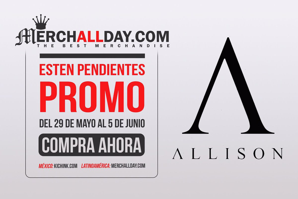 Allisonband's tweet photo. Hermanos, aprovechen las promociones que encontrarán en la tienda oficial. @MerchAllDay #TodoEstaEncendido #MerchAllDay https://t.co/RB9eoT7lny