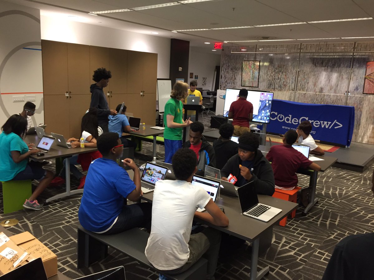 _CodeCrew's tweet photo. Today is the first day of #TigerCrew Summer 2017! Can't wait to see the video games these kids create! https://t.co/BvSP0fOieK