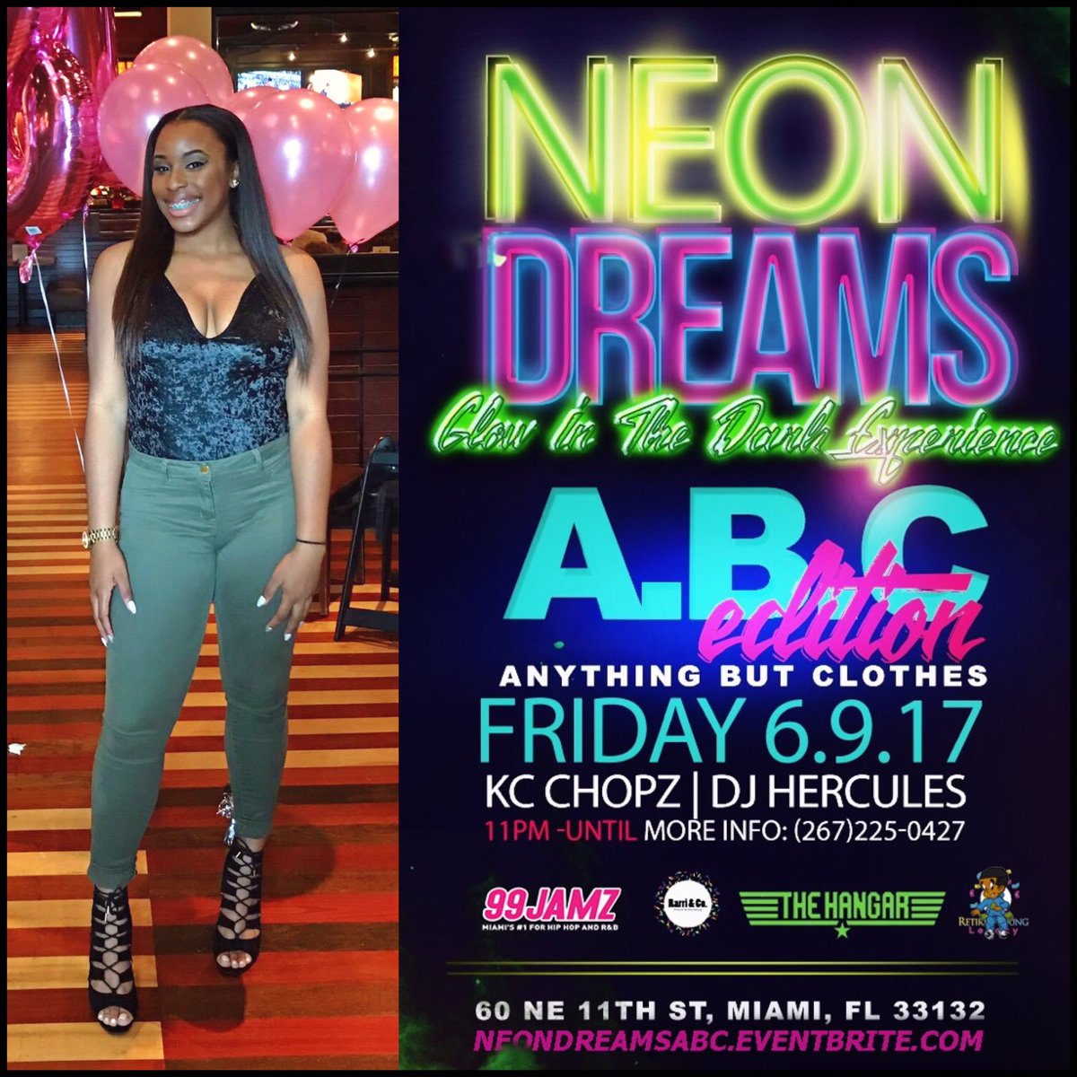 RarriGirls's tweet photo. #NeonDreamsABC 🙅🏽
@RarriAnt 🔋| @lavishlivvy ✳️
Glow In The Dark Party 💡🎉
6.9.17 🎆 | @thehangar305 🕋 
https://t.co/t7KWOLNI2b 🎟 https://t.co/DHJQWIUfYp