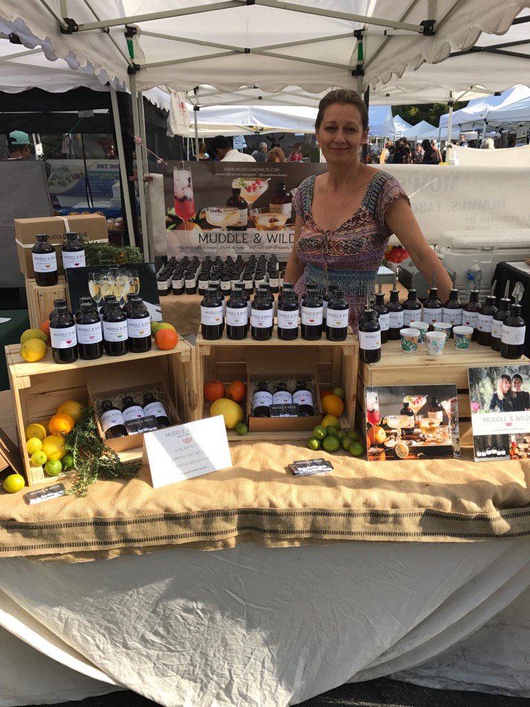 CalabasasFM's tweet photo. Muddle and Wilde is here with organic drink mixers for cocktails or fancy sodas! https://t.co/HpRNrAVST7