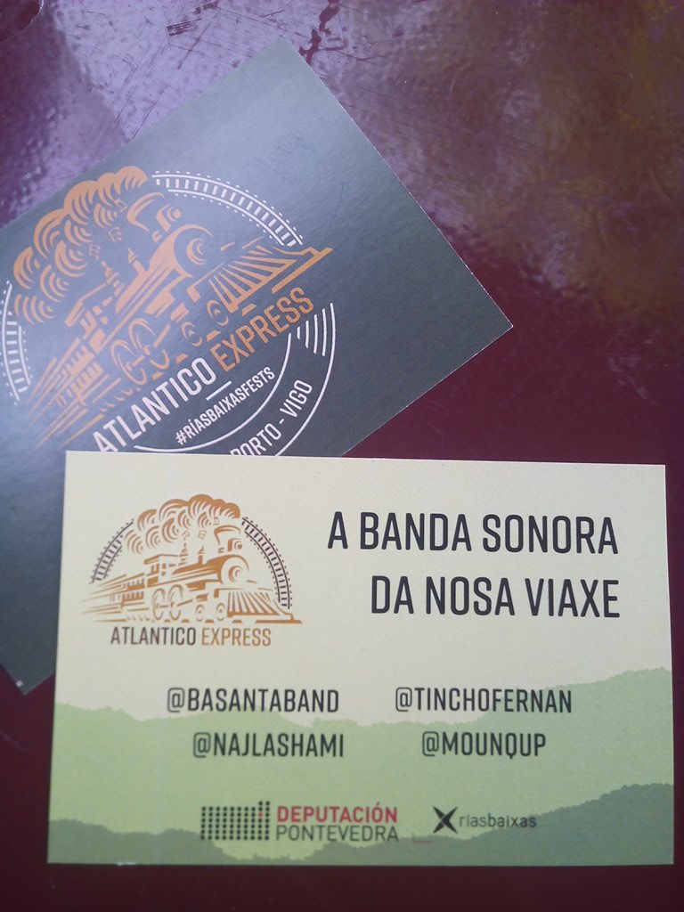 elmundodedawidh's tweet photo. Tras Mounqup y @najlashami esta tarde regresaremos a Vigo a ritmo de @basantaband y @tinchofernan #AtlanticoExpress https://t.co/OmZFhKUTIT