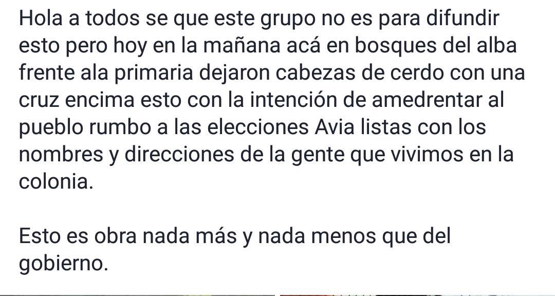 julioastillero's tweet photo. De Cuautitlán Izcalli reportan: cabezas d cerdo, cruces y listas con nombres. En Bosques dl Alba, afuera d dnd habrá casilla, y en La Piedad https://t.co/6uuIQBviiP