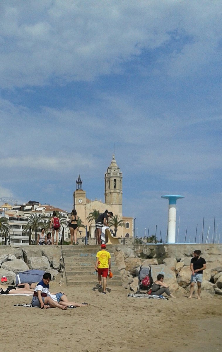 LouOnBrew's tweet photo. Using my free roaming on @ThreeUK to upload this almost Baywatch pic from Sitges, Spain. But I'd rather #GoRoamMiami next time. https://t.co/lwmwJL9uo7