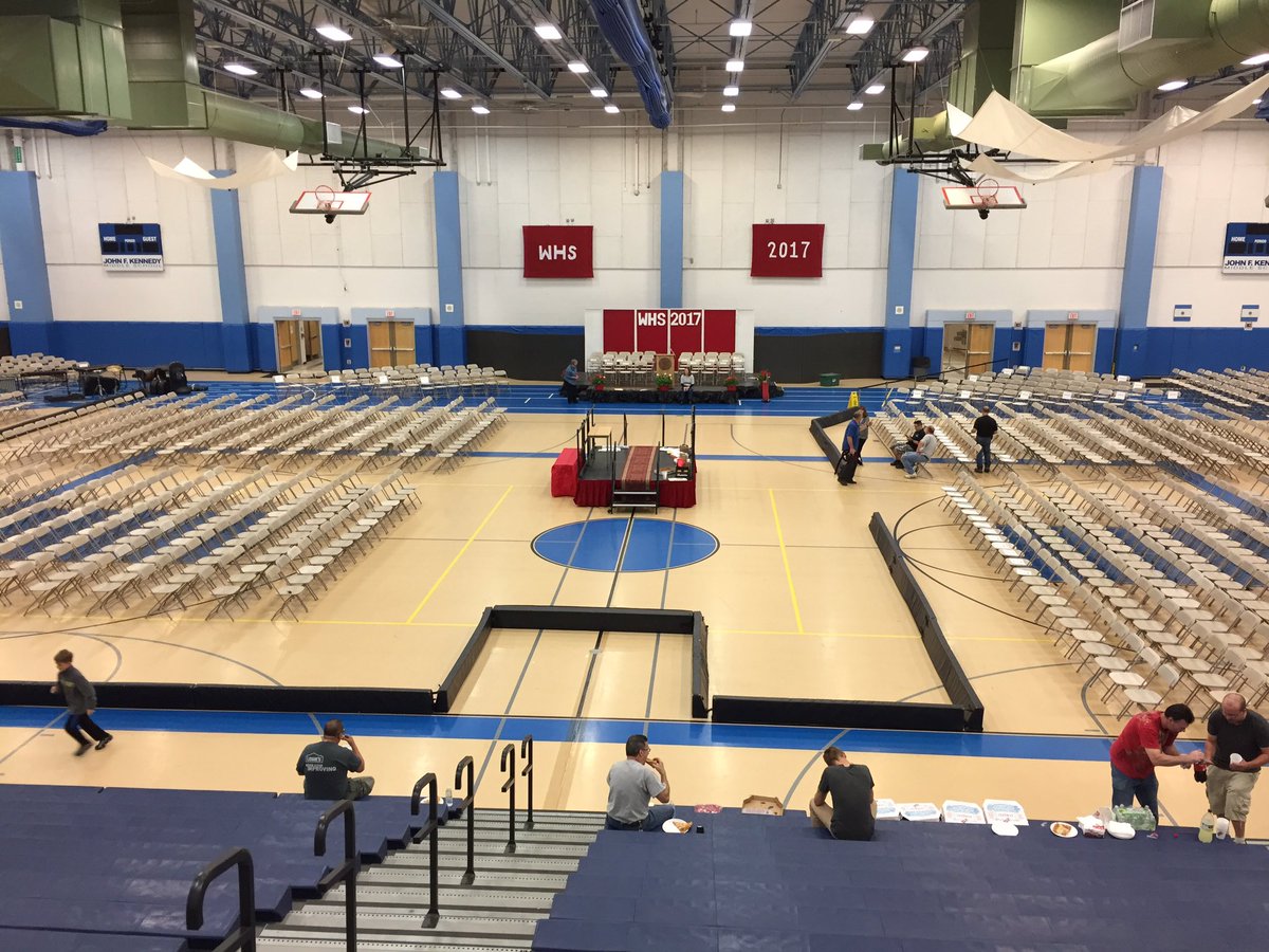 WalthamHS's tweet photo. All set up for the Class of 2017's Commencement--2:00 on Sunday! https://t.co/aDHj14jefa