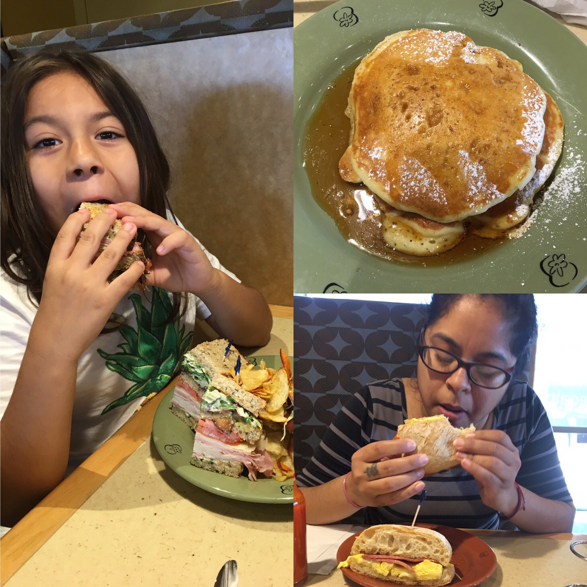 MartincdWfg's tweet photo. A little #breakfast #NeneBoy didn't want to come so his loss. #pancakes #cludsandwich #hamandeggsandwich #foodporn #myfab5 https://t.co/dJygsT0ihc